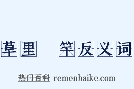 草里旛竿反义词是什么意思的图片